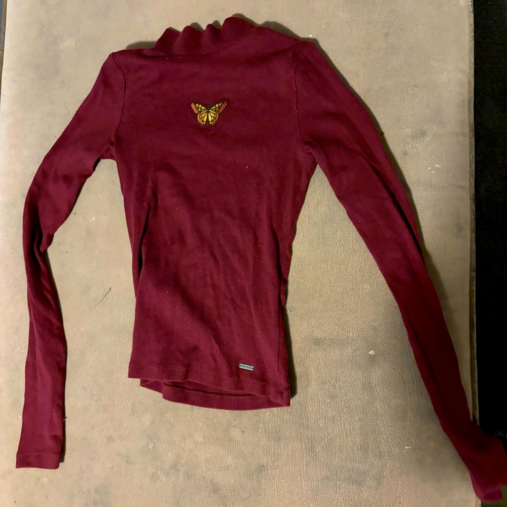 hollister long sleeve top size xxs